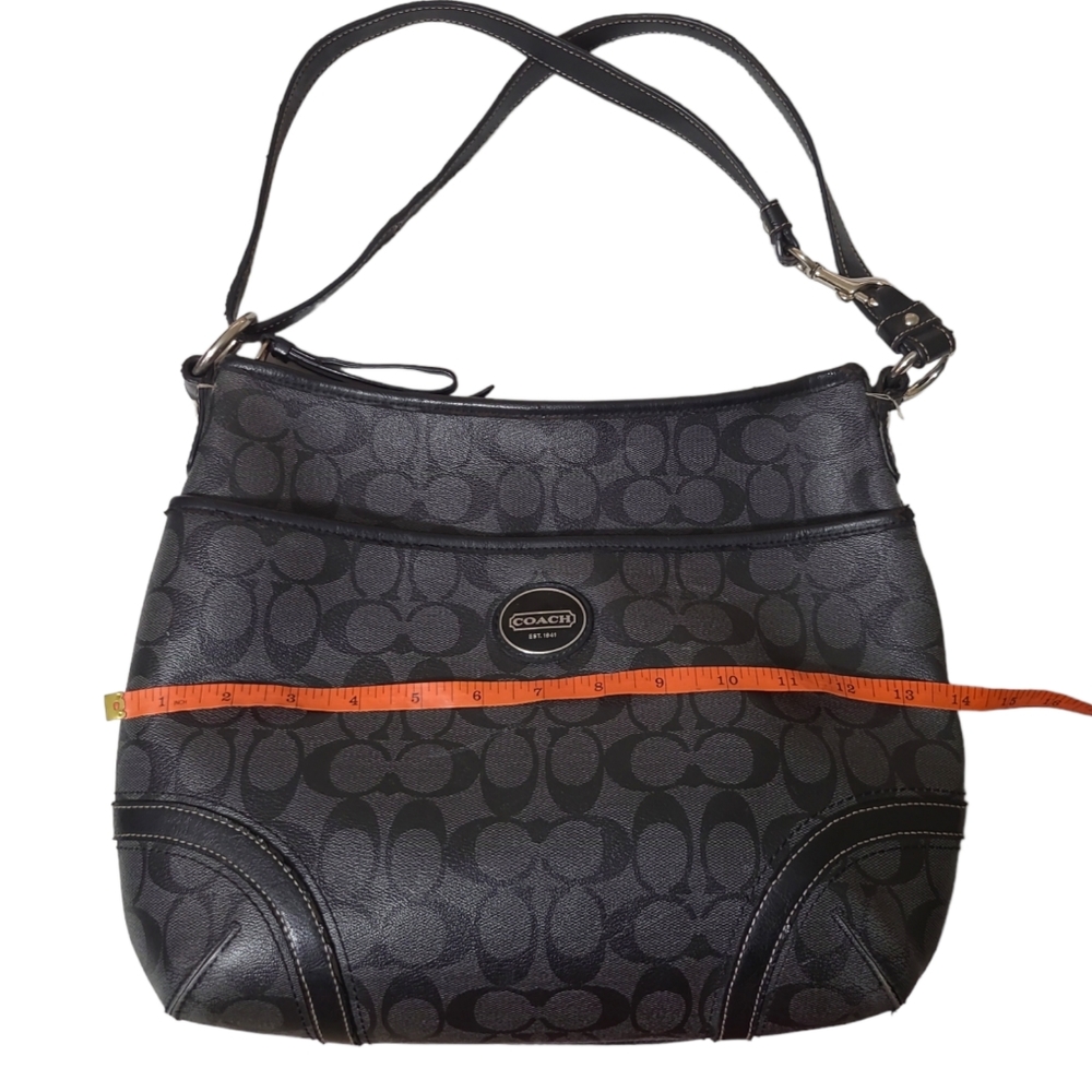 COACH PURSE PEYTON SHOULDER BLACK BAG ADJUSTABLE STRAP - Picture 14 of 16